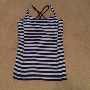 Periwinkle and Black Lululemon Tank Top - Size 6